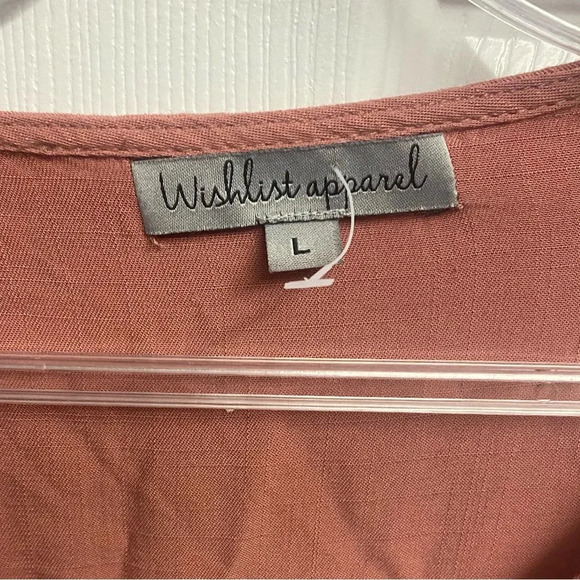 Wishlist Apparel Boutique Short Sleeve Blouse Size Large - Picture 3 of 3